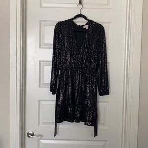 Mirror Dot Jersey Crossover Dress